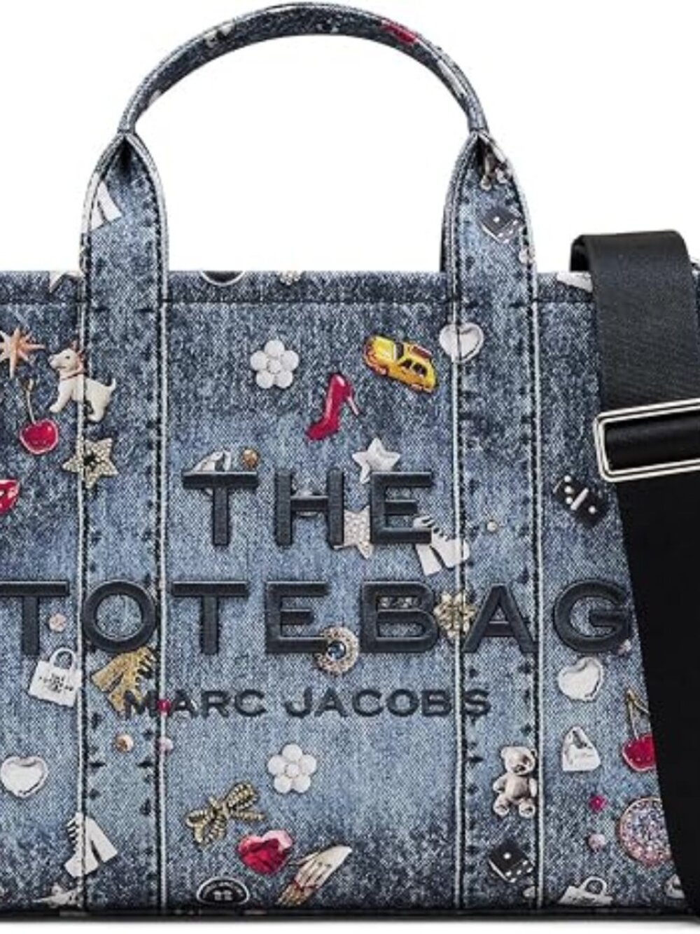 Marc Jacobs Womens The Trompe L'Oeil Trinket Canvas Small Tote